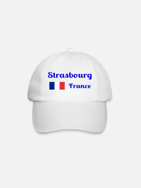 Straßburg Frankreich - Stilvolle Drucke - Baseballkappe - Weiß/Weiß