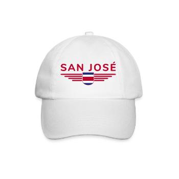 San José T-Shirt – Costa Rica Vibes - Baseballkappe - Weiß/Weiß - Vorne