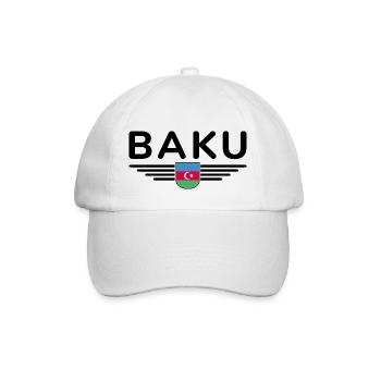 Baku T-Shirt – Für Fans der Hauptstadt - Baseballkappe - Weiß/Weiß - Vorne