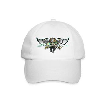 Löwe - Baseballkappe - Weiß/Weiß - Vorne