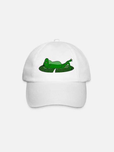 Frosch Kröte Chillkröte - Baseballkappe - Weiß/Weiß