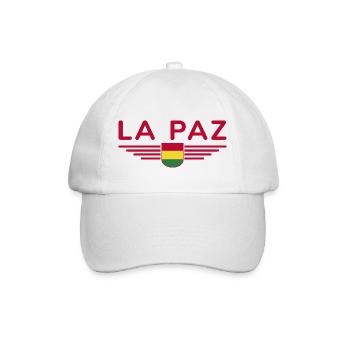 La Paz Bolivien Fans T-Shirt Design - Baseballkappe - Weiß/Weiß - Vorne