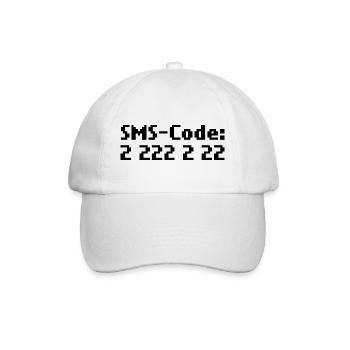 sms-code 2 222 2 22 - Baseballkappe - Weiß/Weiß - Vorne