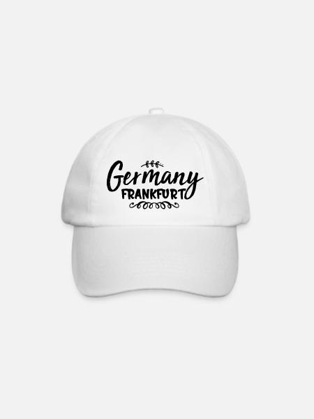 Germany Minimalist Script - Baseballkappe - Weiß/Weiß