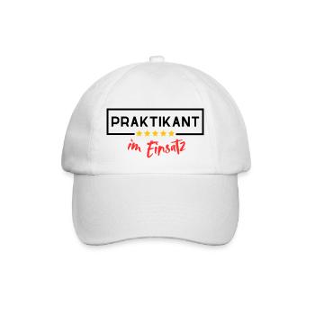 Praktikant im Einsatz - Baseballkappe - Weiß/Weiß - Vorne