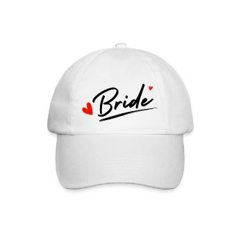 Brautherzen - Brautgeschenk - Baseballkappe - Weiß/Weiß - Vorne