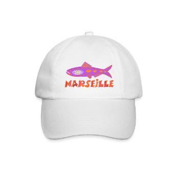 Sardinen-Marseillaise - Baseballkappe - Weiß/Weiß - Vorne