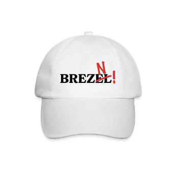 Es heißt Brezn! - Baseballkappe - Weiß/Weiß - Vorne