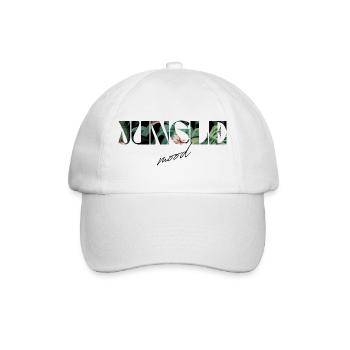 Jungle Mood Tropischer Schriftzug - Baseballkappe - Weiß/Weiß - Vorne