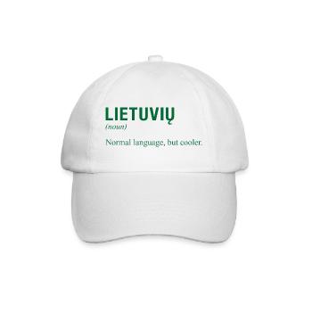 Lithuanian language Litauen - Baseballkappe - Weiß/Weiß - Vorne