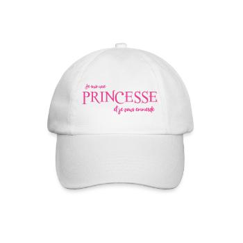logo_princesse_rose - Baseballkappe - Weiß/Weiß - Vorne