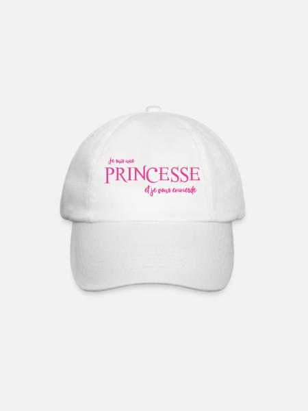 logo_princesse_rose - Baseballkappe - Weiß/Weiß