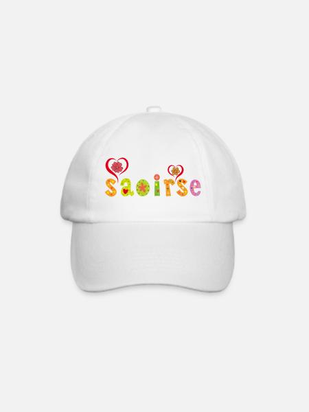 Saoirse Personalisiertes Design - Baseballkappe - Weiß/Weiß