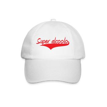 Super Alcoholo – Alkohol - Baseballkappe - Weiß/Weiß - Vorne