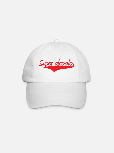 Super Alcoholo – Alkohol - Baseballkappe - Weiß/Weiß