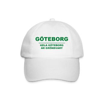 Göteborg – ganz Göteborg ist grün-schwarz - Baseballkappe - Weiß/Weiß - Vorne
