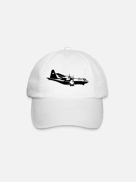C-130 Hercules - Baseballkappe - Weiß/Weiß