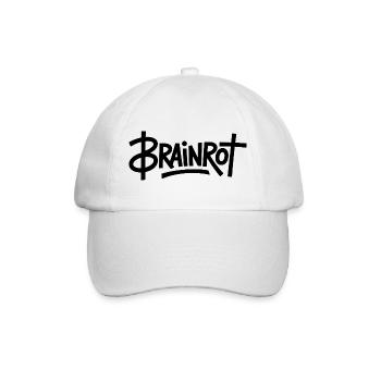 Brainrot – Lustige Gen-Alpha-Memes - Baseballkappe - Weiß/Weiß - Vorne