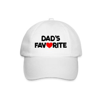 Lieblingskind Papas Liebling Ich bin Papas Lieblin - Baseballkappe - Weiß/Weiß - Vorne