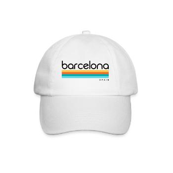 Barcelona - Spain - Spanien - Espana - Baseballkappe - Weiß/Weiß - Vorne