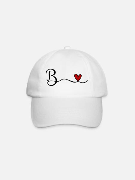 B - Baseballkappe - Weiß/Weiß