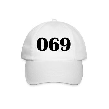 069 Frankfurt Design und Frankfurt Shirts - Baseballkappe - Weiß/Weiß - Vorne
