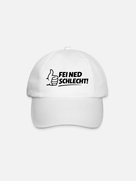 Fei ned schlecht - Baseballkappe - Weiß/Weiß