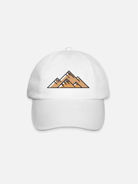 Berge Mountains - Baseballkappe - Weiß/Weiß