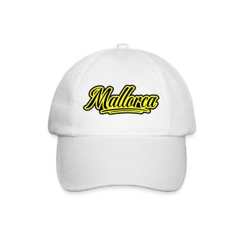 Mallorca Schrift - Baseballkappe - Weiß/Weiß - Vorne