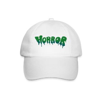 Horror Blau-Grün-Tropfen - Baseballkappe - Weiß/Weiß - Vorne