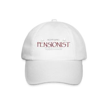 Achtung Pensionist Humor Shirt - Baseballkappe - Weiß/Weiß - Vorne