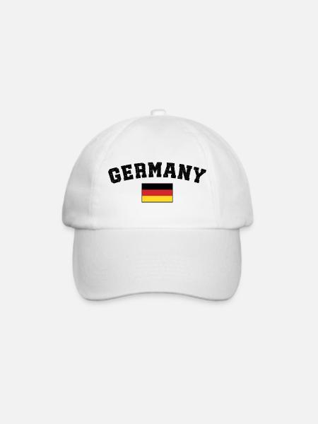 Deutsche deutsche Flagge - Baseballkappe - Weiß/Weiß