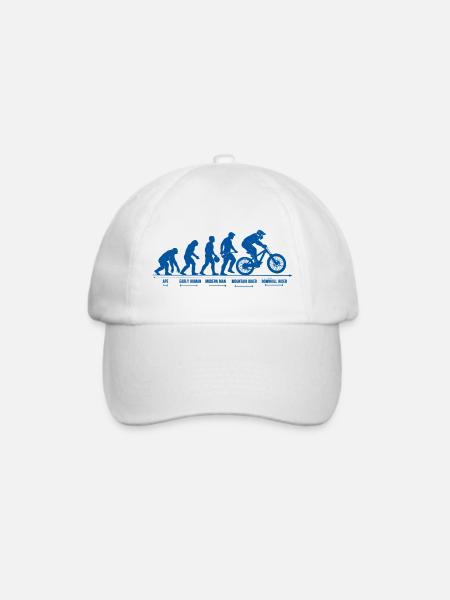 Mountainbike Evolution Downhill MTB Geschenk - Baseballkappe - Weiß/Weiß
