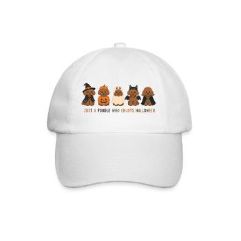 Pudel-Halloween-Crew - Baseballkappe - Weiß/Weiß - Vorne