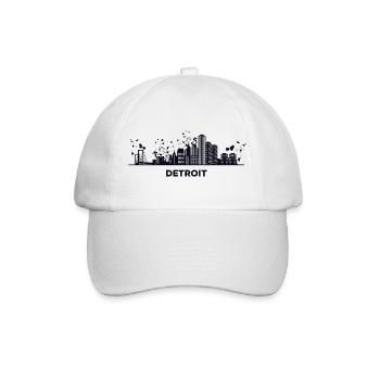 Detroiter Skyline Detroit - Baseballkappe - Weiß/Weiß - Vorne