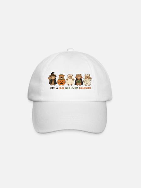 Halloween-Bär - Baseballkappe - Weiß/Weiß