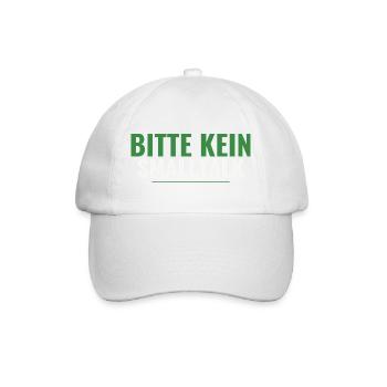 Bitte kein Smalltalk – Abschiedsgeschenk Shirt - Baseballkappe - Weiß/Weiß - Vorne