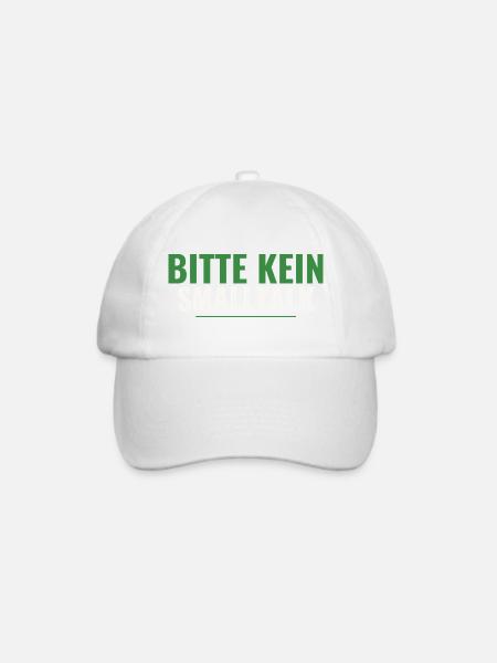 Bitte kein Smalltalk – Abschiedsgeschenk Shirt - Baseballkappe - Weiß/Weiß