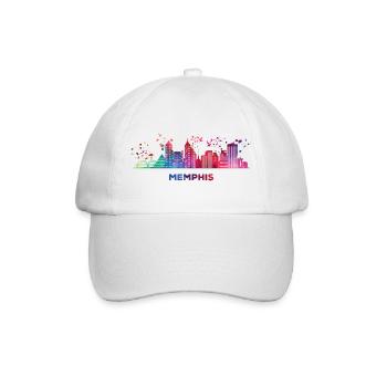 Memphean Skyline Memphis - Baseballkappe - Weiß/Weiß - Vorne