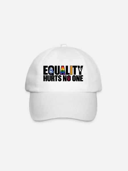 Equality Hurts No One – Gleichberechtigung - Baseballkappe - Weiß/Weiß