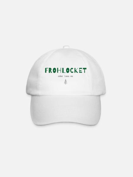 Frohlocket oder lass es – Weihnachtsstatement - Baseballkappe - Weiß/Weiß