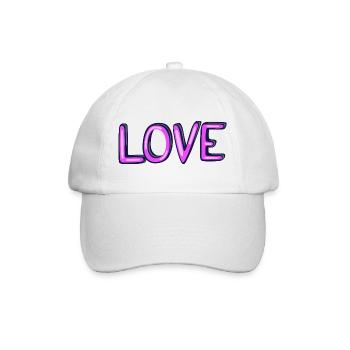Neon-Liebe Design - Baseballkappe - Weiß/Weiß - Vorne