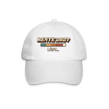 Rente 2027 lädt - Retro Ladebalken - Baseballkappe - Weiß/Weiß - Vorne