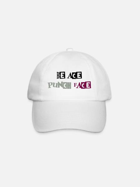 Sei Ace Punchface - Baseballkappe - Weiß/Weiß