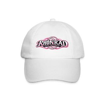 Rhönrai Sportlogo: Leidenschaft & Kraft - Baseballkappe - Weiß/Weiß - Vorne