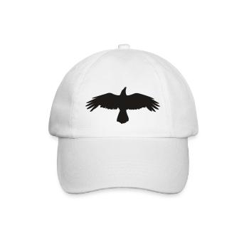 CROW - Baseballkappe - Weiß/Weiß - Vorne