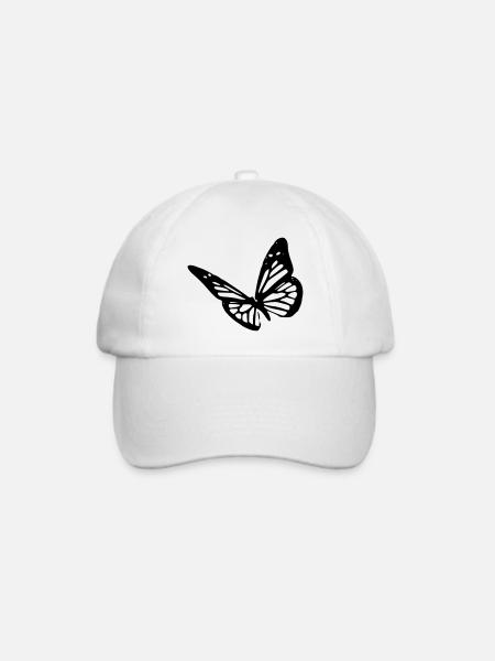 butterfly - Baseballkappe - Weiß/Weiß
