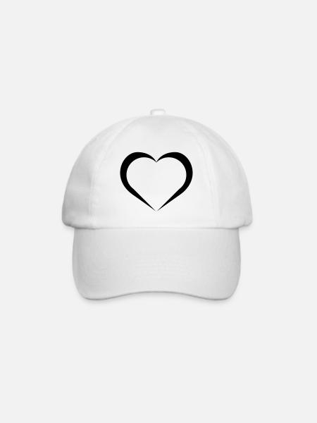 heart - Baseballkappe - Weiß/Weiß