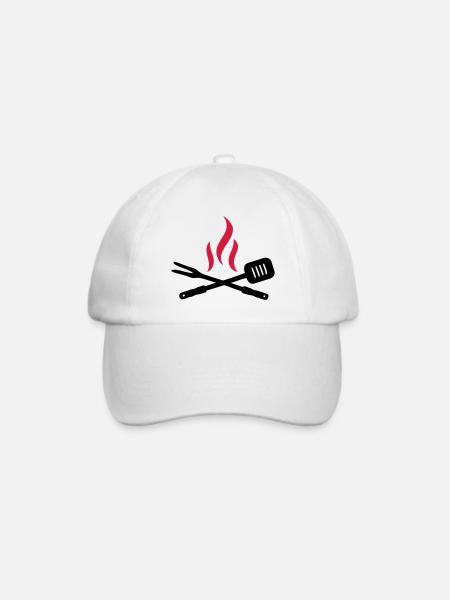 Grillen - Baseballkappe - Weiß/Weiß