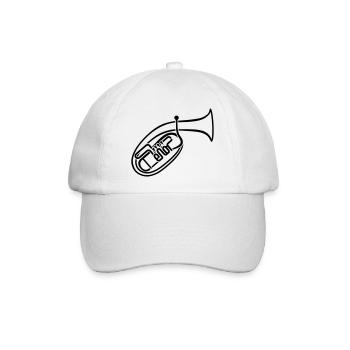 Tenorhorn 1-farbig - Baseballkappe - Weiß/Weiß - Vorne